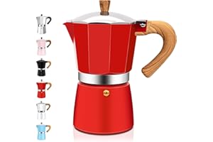 DITOSH 3 Tasse Aluminium Espresso Stovetop Moka Pot Express Kaffeemaschine Perkolator italienischen klassischen Mokka Kaffeemaschine für und kubanische Cafe Brauerei für Haus & Camping 150ml 5oz