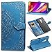 Produktbild Misteem Mandala Hülle für Huawei Mate 20 Lite, 3D Retro Blume Motiv PU Leder Hülle Klappbar Flip Wallet Case Cover Bookstyle Stoßfest Stand Magnet Brieftasche mit Kartenhalter Schutzhülle für Huawei Mate 20 Lite - Blumen Grün