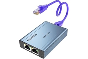 MT-VIKI LAN Splitter POE 2 Port 1000Mbps POE Gigabit Dual RJ45 Splitter for Cat5e/6/7/8 Cable for POE IP Camera, POE Switch and More No Power Supply