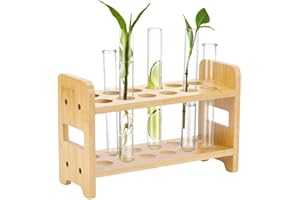 peacoblue Holz-Reagenzglas- & Shotglas-Halter für Zuhause, auch als Stiftehalter nutzbar, 12-Röhrchen-Kapazität, nur Gestell, keine Gläser enthalten