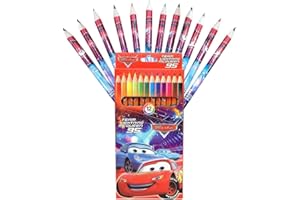 MODALI Buntstifte Cars, Farbstifte Colour für Kind Erwachsene, 12er Pack - mit 12 verschiedenen Farben, Pastell Farben, Geeignet für Schulbelohnungsschüler, Geburtstagsfeiern, Weihnachtsgeschenke