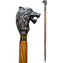 Antiker Messing Kopfgriff Mit Braunem Holz Vintage Gehstock Handarbeit Geschenk