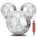 Produktbild SAVITA 3 Stück Wasserball mit bunten Glitter konfetti wasserbälle pumpe für Sommer Urlaub Strand Wasser Spielzeug (2 stücke 16 "/ 1 stücke 24")