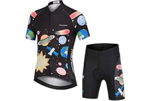 YFPICO Set Abbigliamento Ciclismo per Bambino Ciclismo Maglia Manica Corta,Maglia Manica Corta + Pantaloni Traspirante