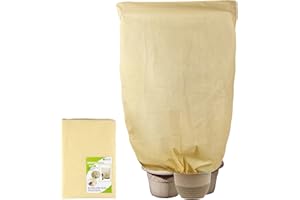 DEWUR 80g/m² Copri Piante Inverno Telo Piante Antigelo Cappuccio Protezione Piante Sacco di Protezione Invernale per Piante per Proteggere in Inverno da Gelo, Non Tessuto (120 x 180cm)
