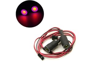 ZuoLan 1 Set 1/10 Echelle RC Crawler Voiture Bleu & Blanc 13mm 2 LEDs Angel Eyes LED Headlight/Taillight (Violet+Jaune)