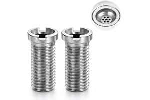 ACKKOR 2-pack Skruv till Silventil, M12 x 30 mm Rostfritt Stål Hålskruv, Gängad Skruv för Tvättställ och Diskhospropp