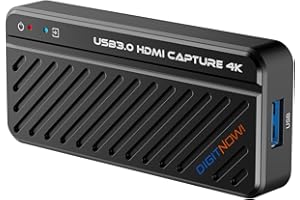 DIGITNOW! Video Capture Card, 4K HDMI Game Capture ,Zero-Lag Passthrough, USB 3.0 Video Recorder for Gaming, Streaming,PS5/PS4, Xbox Series X/S,Switch