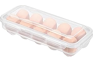 Szaboviktoria Trasparente Porta Uova 10 Griglie, Portauova Frigorifero, Contenitore Uova, Portauova Plastica, Per Frigorifero, Cucina