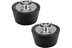 ‎WOCPVM wocpvm 2 Stück Winterstopfen Pool stopfen 2 Zoll gummistopfen konisch mit Edelstahlbolzen Verhindern Sie Frostschäden an Schwimmbadabläufen im Winter（ 2 Zoll / 51mm ） Schwarz