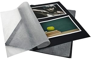 goldbuch 83006 karton fotograficzny z pergaminem, 20 arkuszy, do segregatorów i segregatorów fotograficznych Bella Vista - wypełnienie albumu fotograficznego, format DIN A4, czarny, 23,2 x 29,7 cm