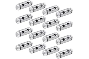 OQKAHIV 16 pcs Serre à Capuchon, Serre Cable Acier, Serre Cable Inox, pour câbles Double Extrémité en Fil d'Acier, Tendeur Cable Inox avec Écrous d’Extrémité pour Cordes à Rideaux, Cordes à Linge