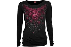 Spiral Direct Koszula z Długim rękawem panie Blood Rose - Baggy Top Black