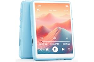 Mechen Odtwarzacz MP3, 64 GB, Bluetooth 5.3, ekran dotykowy 2,4”, przenośny odtwarzacz MP3 do biegania z nagrywaniem Line-in, radio FM, głośnik, obsługuje do 128 GB (64 GB)