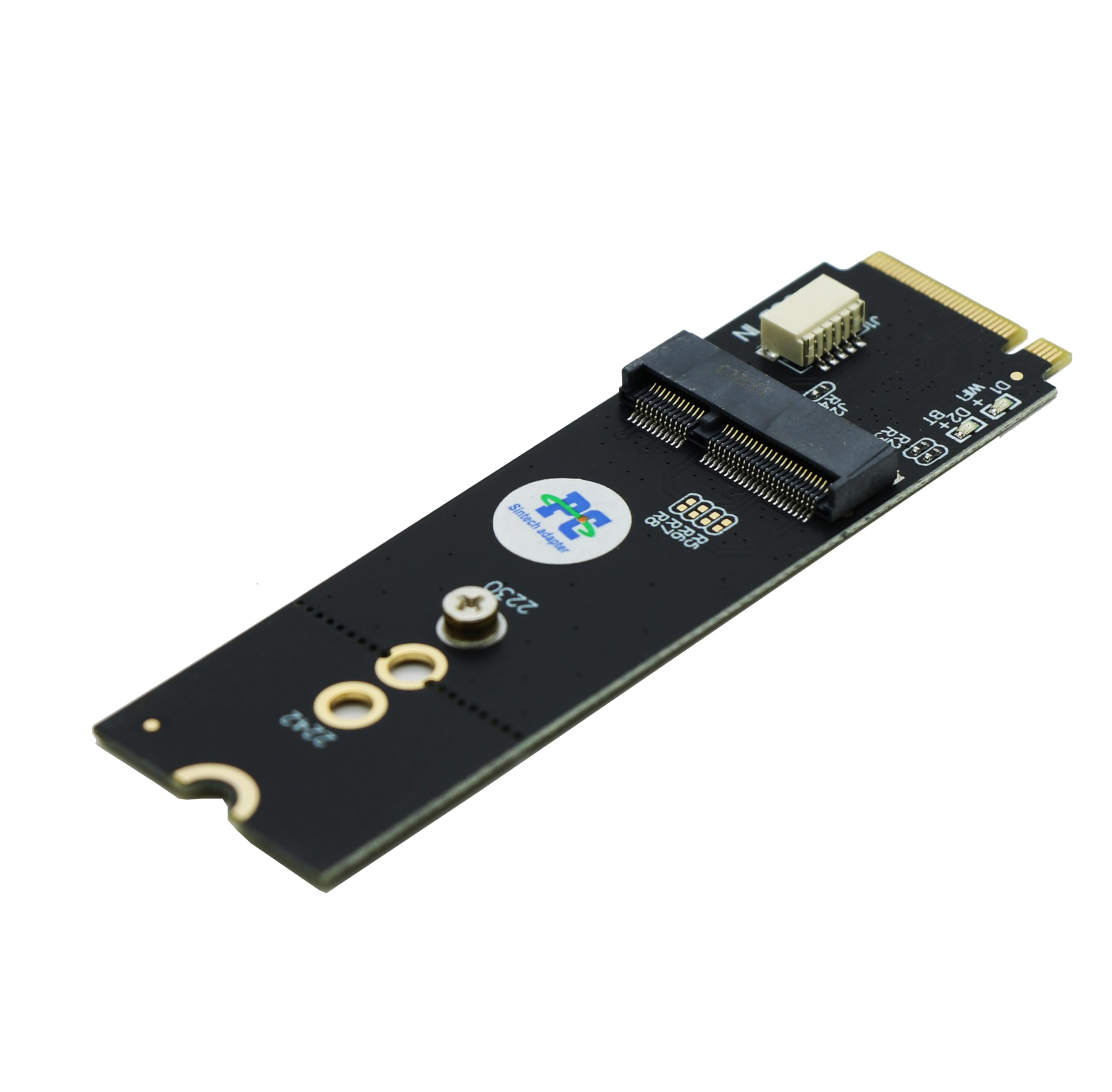 Sintech M.2 M-Key M.2 A/E Key,NGFF WiFi Card to M.2 Key M Adapter Card Compatible for Intel 7260,8260,9260