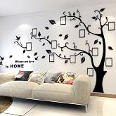 Purekay 3D Wall Stickers Tree Family Photo Frame DIY Murals Stickers Large Vinyl Wall Stickers Decorative Living Room Bedroom