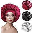 Cuffia Seta Per Capelli Da Notte - 3 Pezzi, Doppio Strato, Regolabile, Per Donna - Foto 3