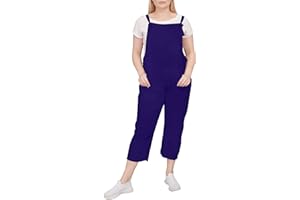Love My Fashions® Dungarees For Women UK Loose Casual Sleeveless Overall Long Romper Bib and Brace Women's Jumpsuits & Playsuits Holiday Denim Dresses for Ladies With Pockets