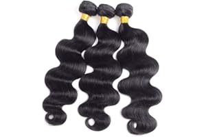 ELEE'S HAIR Brazilian Virgin Hair Body Wave Bundles Human Hair Bundles Body Wave 10A Grade 100% Unprocessed Remy Human Hair Weft Natural Color 300g Per Lot (14 16 18)
