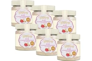 Brinkers Creme Weiß & Erdbeer | 6x200g | Cremige Weiße Schokolade mit Erdbeerstückchen | Glutenfrei & Fruchtig