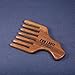 FUNLAVIE Anti-static Premium Quality Long Handle Natural Green Sandal Wood Hair Care Comb Curly Hair Comb Wide Tooth Comb with Natural Sandal Scent