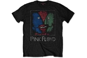 Rockoff Trade Pink Floyd T Shirt Chalk Heads Band Logo Nouveau Officiel Homme Noir