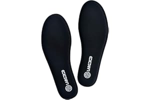 LARGERED Semelles Chaussures Confort Semelle Memoire de Forme Offrant de Absorption des Chocs et Amortissantes pour Homme Femme Noir EU45