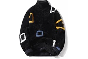 Pokem&Hent Pull à col roulé en cachemire épais pour homme - Pull d'hiver confortable pour homme