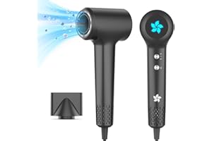 ‎HZD Haartrockner, Ionen Föhn, 400 Millionen Plasma Fön, 110000 U/min Bürstenloser Motor Schnelles Trocknen Haarföhn, 57dB Geräuscharm Hair Dryer, Intelligentes Thermostat Haarfön für Reise, Zuhause