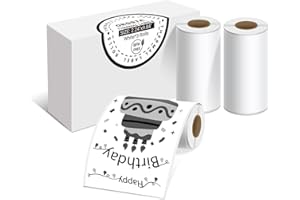 ‎ORGSTA ORGSTA Etiketten Selbstklebend Klebeetiketten Aufkleber Beschriften Beschriftungsetiketten Selbstklebende Sticker Labels Weib 57mm x3M, 3 Rollen für S002
