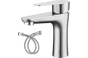 SHAJIAHAO Bateria łazienkowa umywalka, bateria umywalkowa, bateria umywalkowa, bateria zlewozmywakowa, nowoczesna bateria jednouchwytowa bateria umywalkowa, bateria łazienkowa jednootworowa