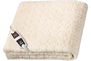 Beurer UB 53 Teddy Coprimaterasso termico, scaldaletto Singolo In Morbido Peluche, 4 livelli di calore illuminati, sistema di sicurezza Beurer, dimensioni 150 x 80 CM, colore Avorio
