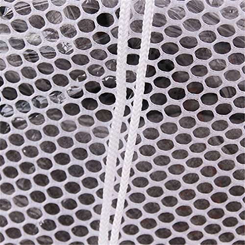 Hengsong Kleider Unterwäsche Socken Mesh Wäschebeutel Wäschesäcke Wäschenetz mit Zugkordel für die Waschmaschine (XL, Coarse mesh) - 7