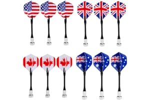 POFET 12 szt. magnetyczne rzutki na magnes tarcza do darta zamienniki bezpieczne plastikowe rzutki do gry wewnątrz akcesoria do celów