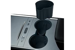 ANKEWAY 2023 2022 2021 Tesla Model Y Model 3 Inserto Portabicchieri Console Centrale per Accessori Tesla Model Y 2023 2022 2021 Accessori Tesla Model 3, Nero, 2 pezzi
