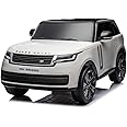 DORSA Licensed Kids Range Rover Realistic Design Premium Version Music, USB & Light | Electric Kids Baby Big Car Battery Car for Kids to Drive 2 to 7 Years Boy Girl(White)