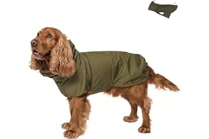 PAW WOW Oskar Hunderegenmantel | Wasserdicht mit Bauchschutz & Geschirröffnung | Reflektierende Hunde-Regenjacke für kleine & große Hunde (L)