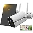 ESCANU Wireless Outdoor Solar Security Camera for Home Security, AI Motion,WiFi Wireless Rechargeable Camera, with Colorful Night Vision, 2-Way Audio, Spotlight,IP65 Waterproof, Cloud/Sd Card Storage