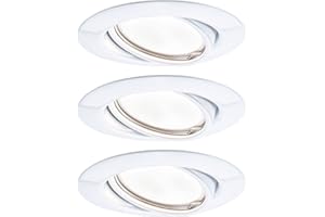 ‎PAULMANN Paulmann Einbauleuchte LED Coin Base rund 5W Weiß IP23 sprühwassergeschützt 3er-Set schwenkbar
