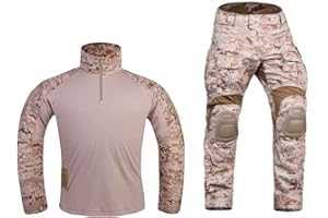 EMERSONGEAR Gen3 Uniform,Military Painball Suit,Army Airsoft Combat BDU Pants Shirt with Knee Pads