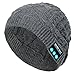 Produktbild CoCo Fashion drahtlose Bluetooth-Mütze mit Musik phone Freisprech -Stereo-Kopfhörer-Kopfhörer-Lautsprecher-Mikrofon für Fitness Outdoor Sport Wandern Weihnachtsgeschenke (Einheitsgröße, MZ019_ Grau)