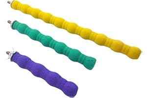 Anawakia Perchoirs en pierres minérales pour l'entretien des griffes et du bec, perroquet, perroquet, calopsitte, perche (3 pièces)