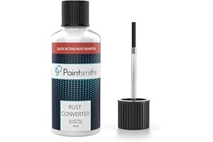 Paintsmiths Rust Converter Liquid – Rust Inhibitor & Treatment for Metals, Cars, Vans, Motorbikes, BBQ, Radiators – 30ml Bottle & Brush – Wire Brush – Rust Remover – Quickly Prevents & Seals Corrosion