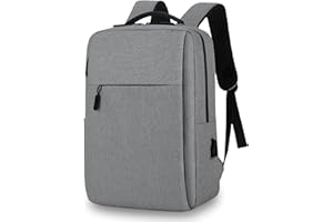 Aucuu Zaino Porta PC, 15.6" Uomo Laptop Borsa per PC Portatile, Zaino per Laptop con Tasche Multiple, Zaini Impermeabile da Uomo, per Scuola, Lavoro, Viaggio