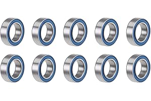 PATIKIL 6mm x 10mm x 3mm Profondo Scanalatura Sfere Cuscinetti, 10 Pezzi Cromo Acciaio Cuscinetto a Sfera a Gola Profonda per Potenza Trasmissione, MR106-2RS