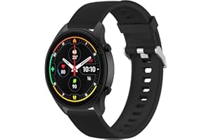 Amzpas Bracelet Compatible avec Xiaomi Mi Watch/Xiaomi Mi Watch Color Sport/Xiaomi Watch S1 / Xiaomi Watch S1 Active, Sport Silicone Souple Bracelet pour Xiaomi Mi Watch, Noir