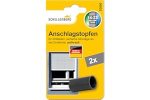Schellenberg 52000 Tapón de tope para persiana, 20 x 40 mm, antracita