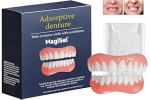 MAGISEL Silikon Zahnprothese Set, Gebunden Temporäre Zahnersatz Prothese Komplett, Reline Denture Set, Zahnersatz Zum Aufstecken