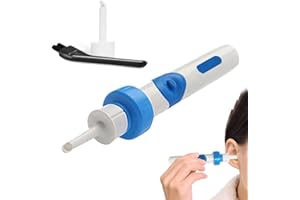 OPDESTN Ohrenschmalz Entferner, Elektrisch Ohrenreiniger, Sicheres Und Weiches Ear Cleaner, Sicheres Weiches Ohrenreiniger mit Sauger und Waschbaren Ersatzköpfen Für Kinder Und Erwachsene Ohre Reinigung