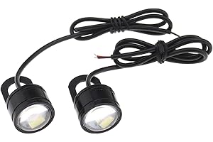 Create idea Eagle Eye LED Light,DRL Fog Light, Daytime Running Light 12V Universal Fits for Motorcycle Motorbike 1 Pair White